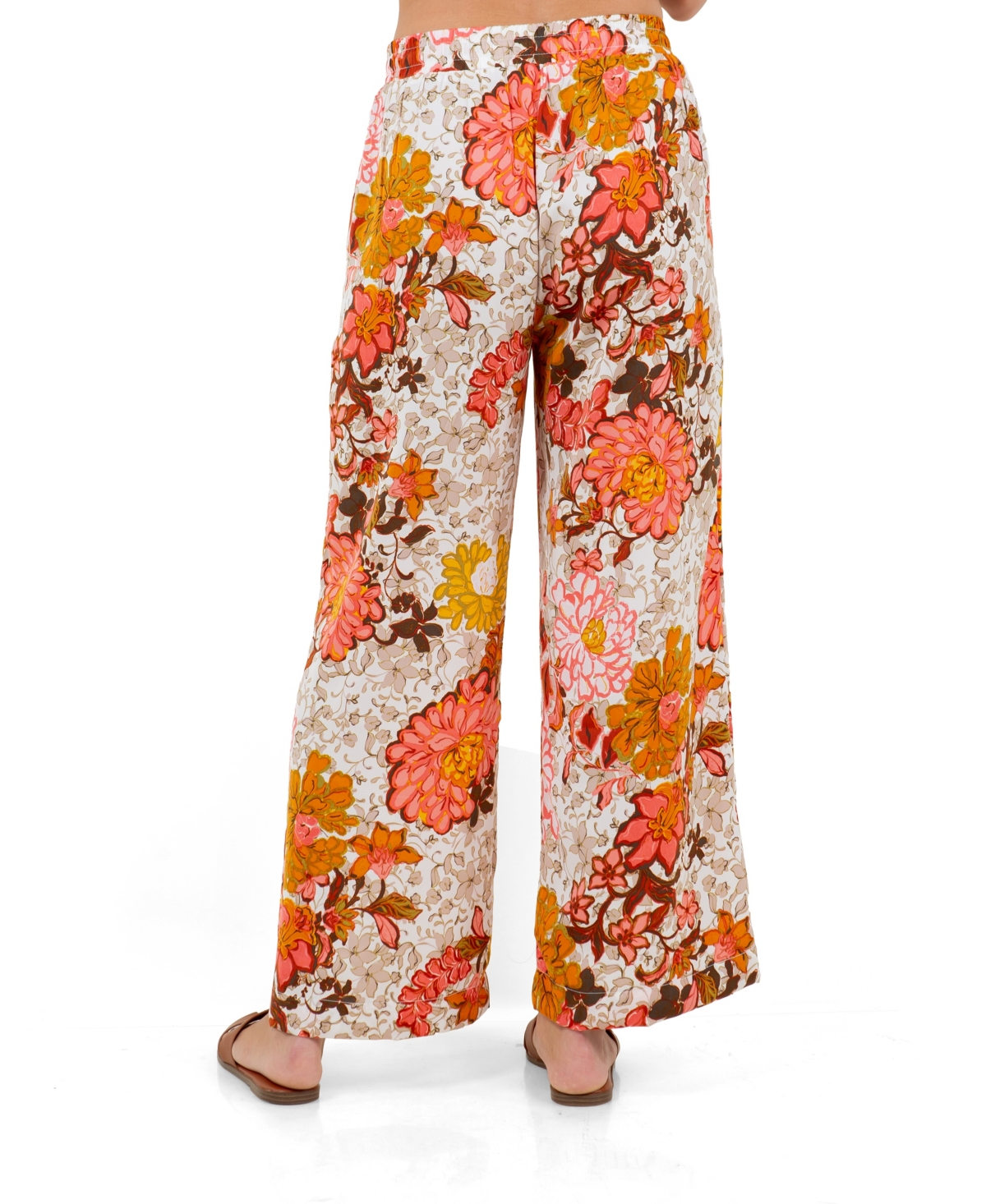 Fever Women's Print Drawstring Pant In Star Olive