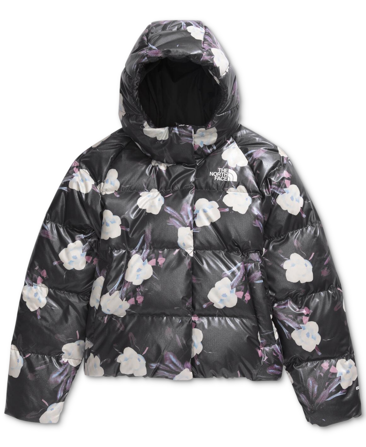 The North Face Big Girls North Quilted Full-Zip Hooded Down Jacket -foil