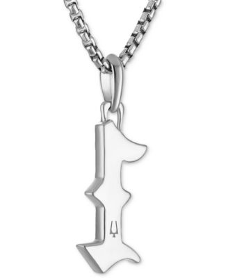 Marc Anthony Men's Black Diamond Number 1 Pendant Necklace (1/4 ct. t.w.) in Sterling Silver, 24" + 2" extender, BVP1066-WSAA