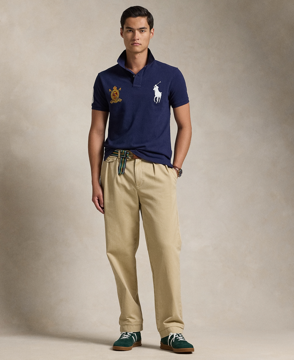 Polo Ralph Lauren Men's Custom Slim Fit Big Pony Crest Mesh Polo