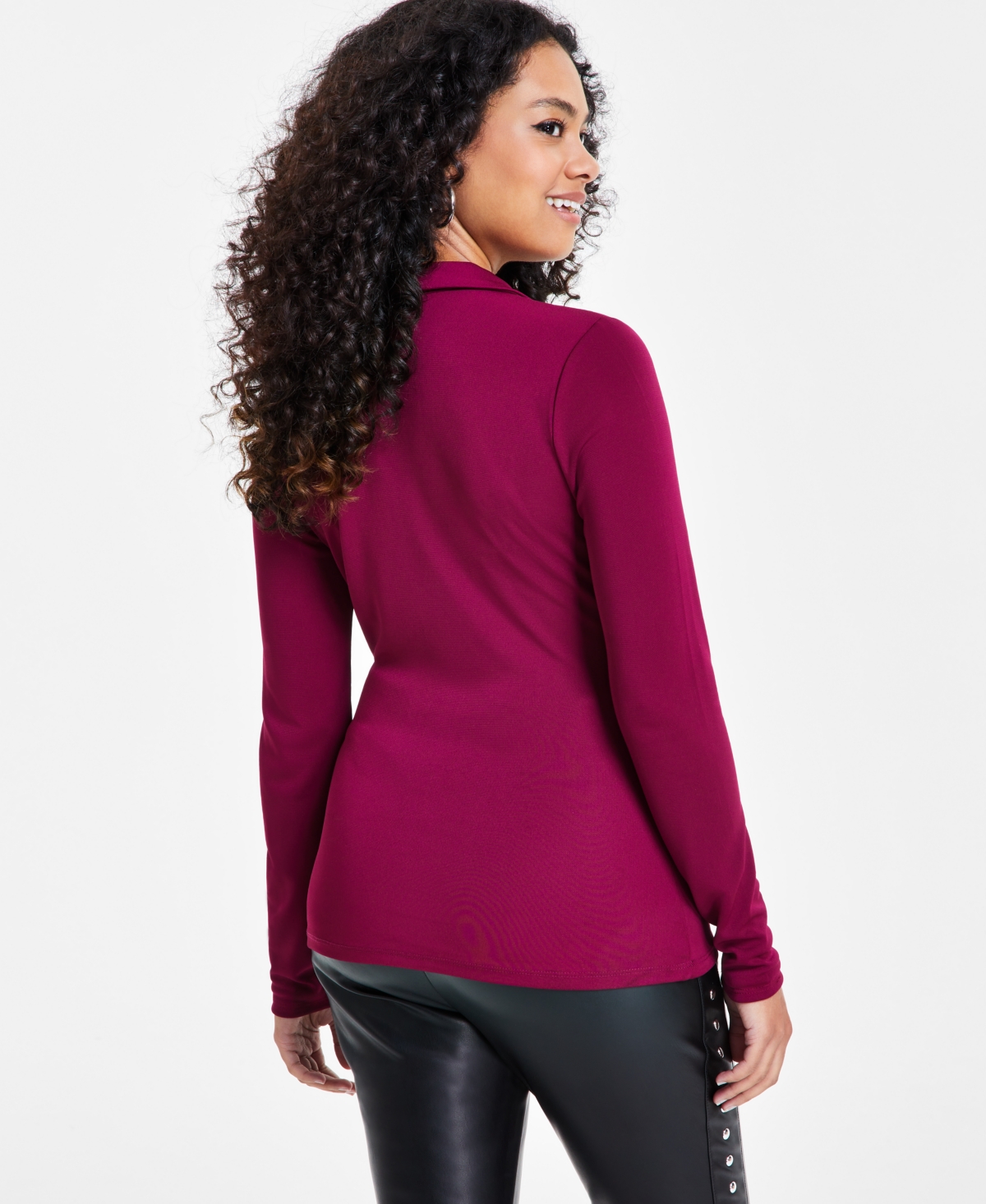 I.n.c. International Concepts Petite Side-Shirred Blouse