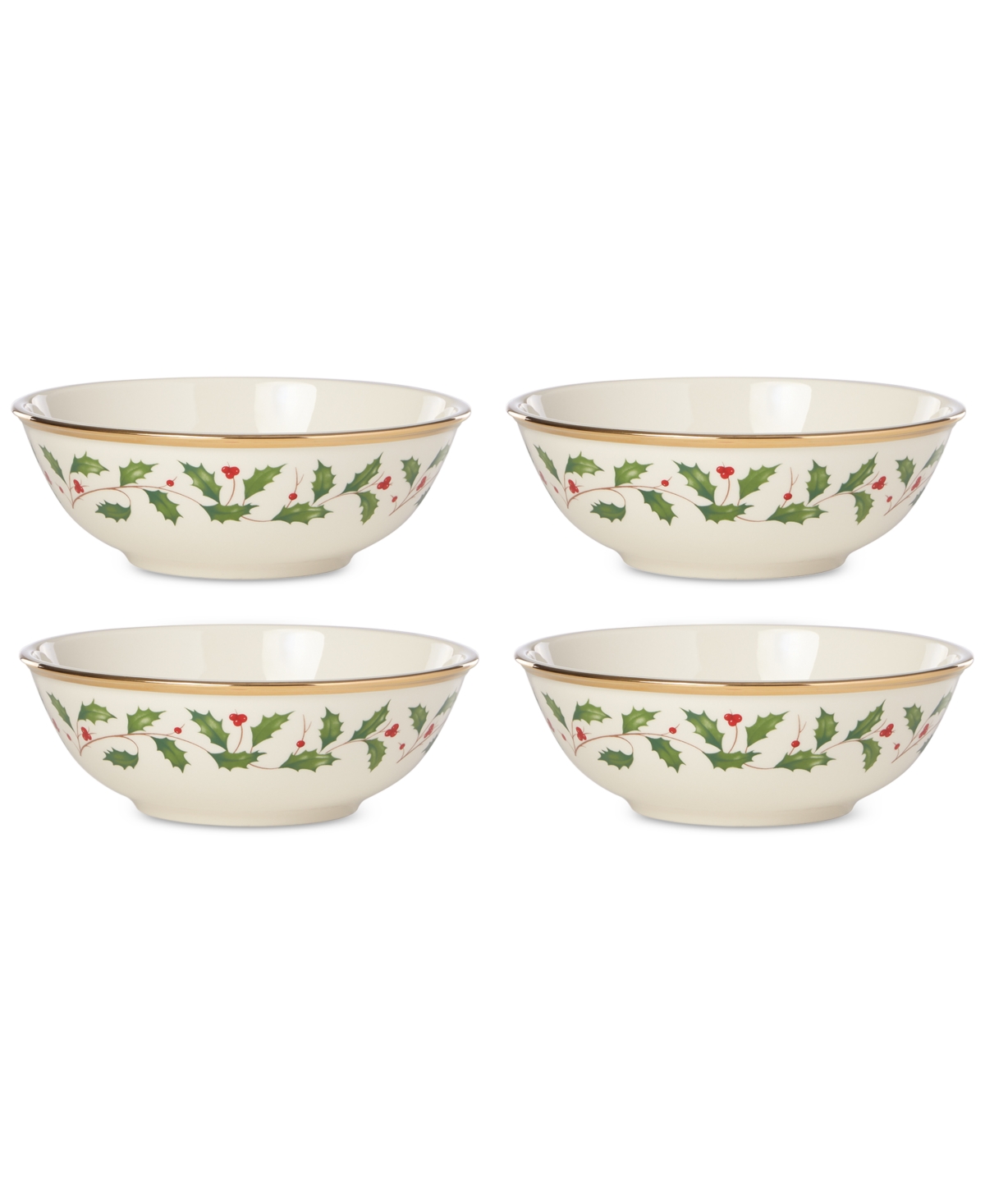 Lenox Holiday Place Setting Bowl, Set Of 4 In Ivory