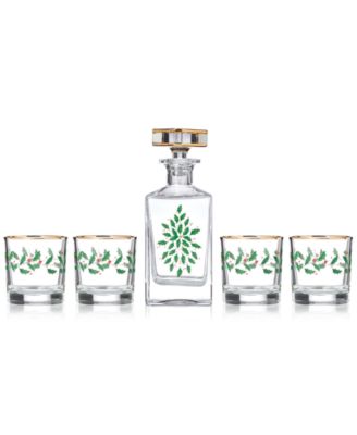 Lenox - Holiday Double Old Fashioned Glass & Decanter Set