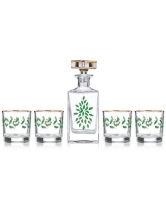Lenox Holiday 5 Piece Whiskey Set - Macy's