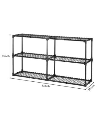2-Pack 3-Tier Wire Storage Shelves with Covers