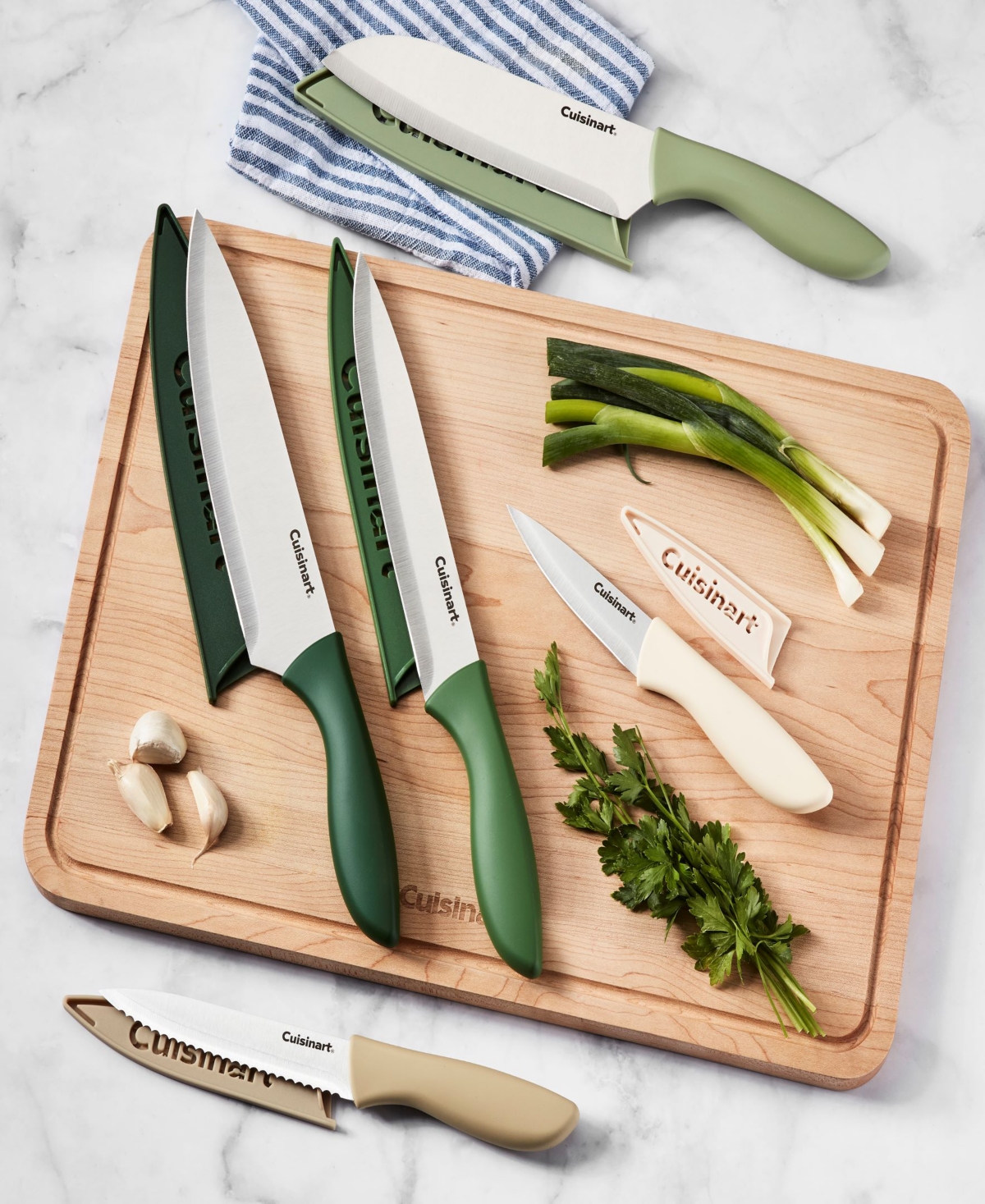 CUISINART ADVANTAGE 10-PIECE KNIFE SET, MUTED EARTH 