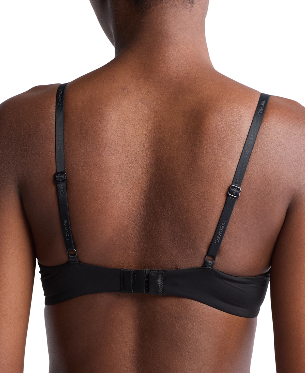Calvin Klein Women's Soft Stretch Lace Push-up Plunge Bra Qf7578 In Black