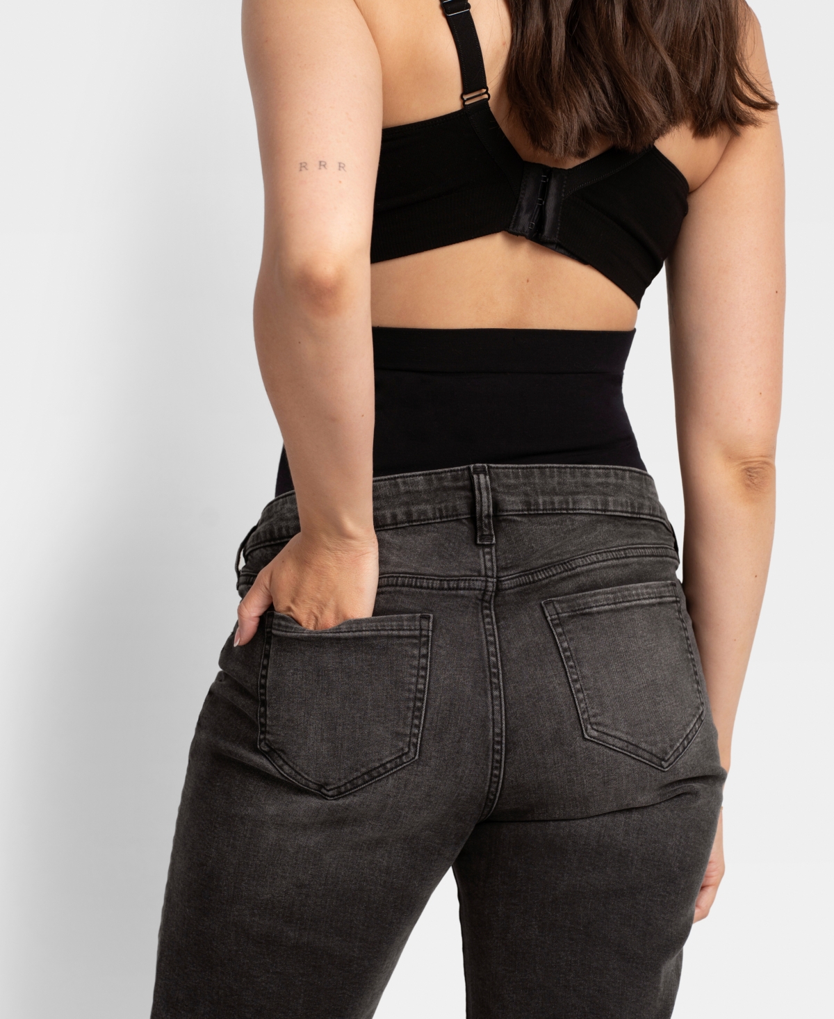 Shop Seraphine Women's Wide Leg Jeans In Gray