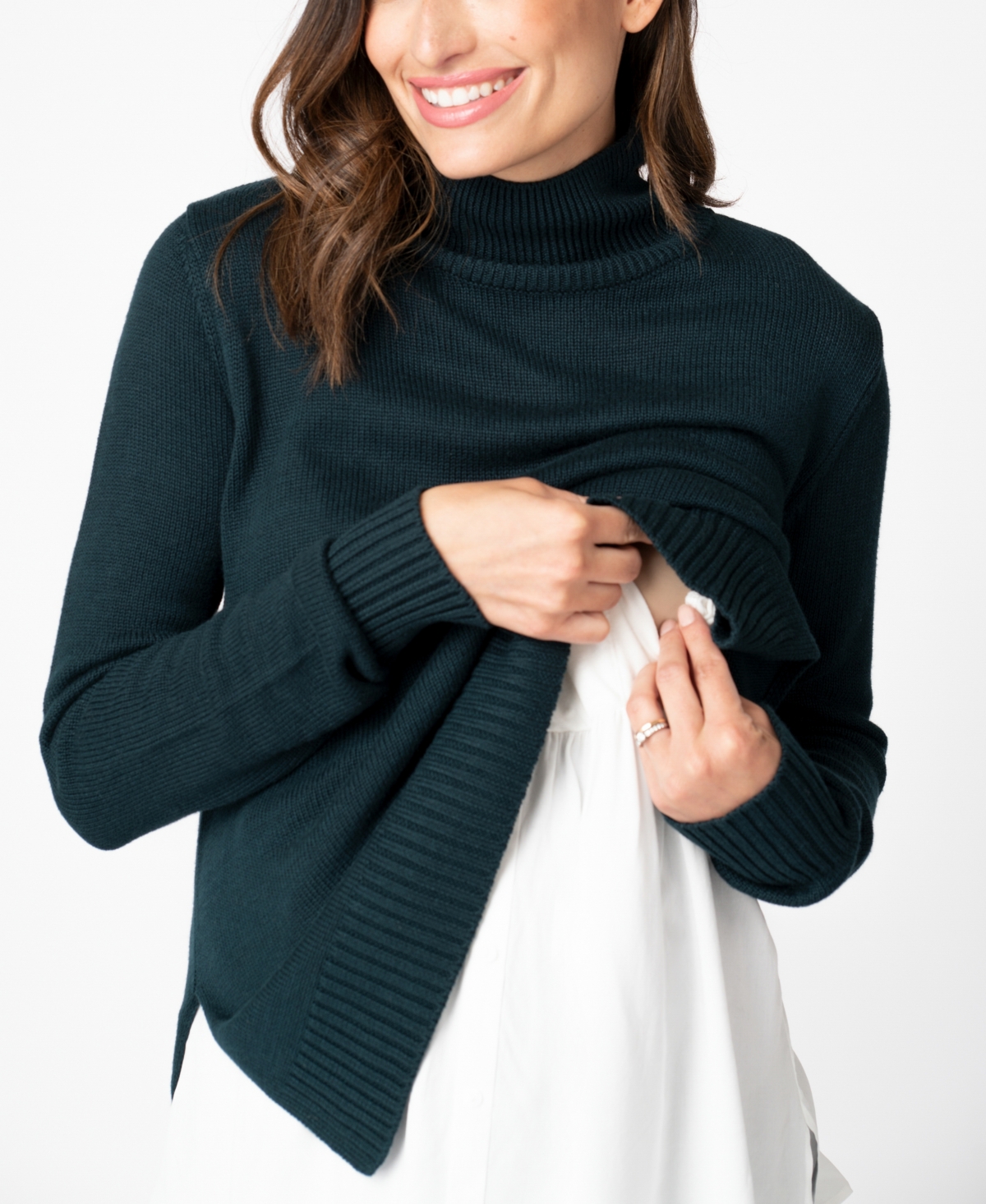 SERAPHINE WOMEN'S 2 IN 1 MATERNITY TO NURSING SWEATER 