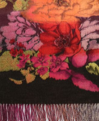 Women's Floral Fringe-Trim Scarf