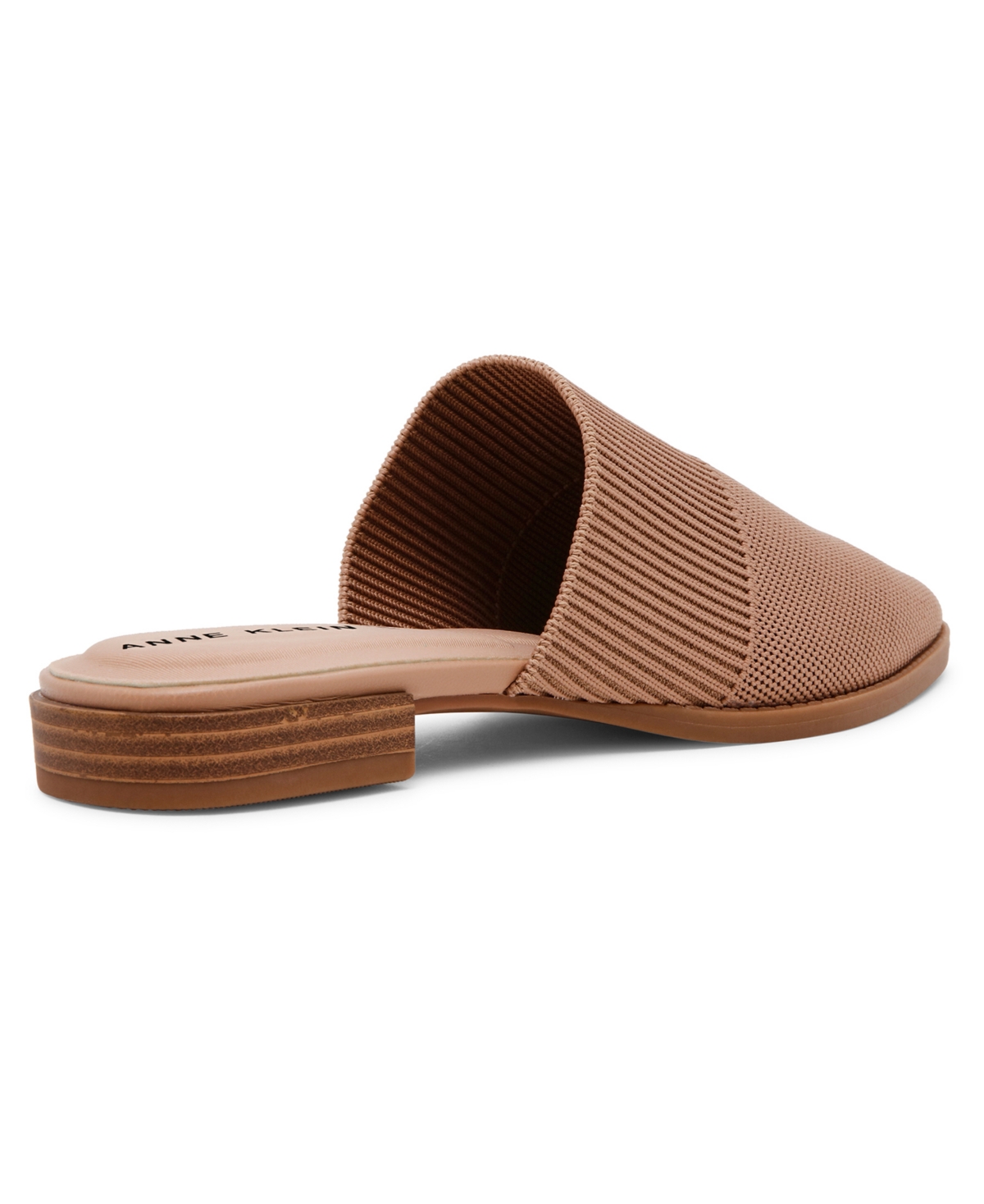 Shop Anne Klein Women's Vassar Pointed Toe Knit Mules In Camel Knit