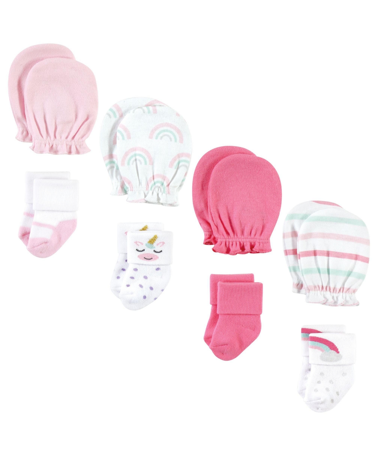 Hudson Baby Baby Girls Hudson Socks and Mittens Set, Safari Girl, 0-6 Months