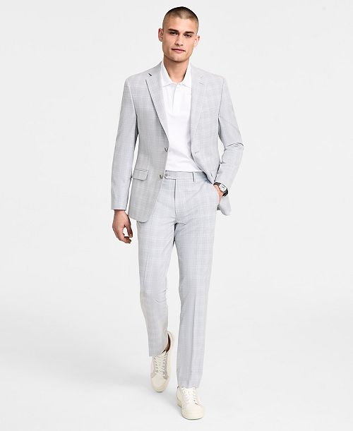 alfani Alfani Men's Slim-Fit Plaid Suit Separates Created for Macy's Men's Fashion & Accessories