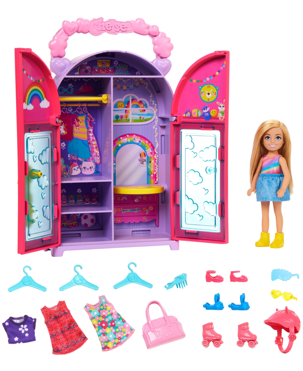 Barbie Chelsea Doll Closet Toy Playset With Clothes Accessories In Multi-color