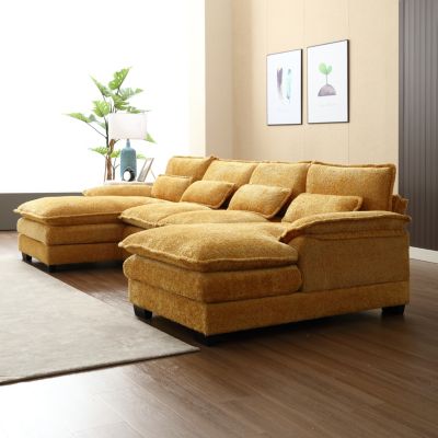 Streamdale Spacious U-Shape Sectional Sofa with Durable Chenille Fabric
