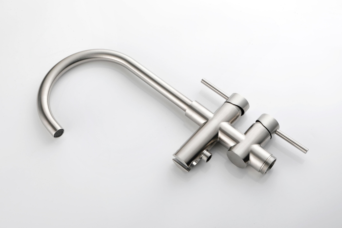 Streamdale Furniture Mount Bathtub Faucet Freestanding Tub FillerStanding High Flow Shower Faucets - Brushed nickel