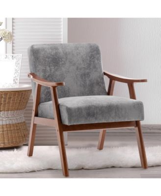 Mid-Century Velvet & Wood Accent Chair for Comfort and Style