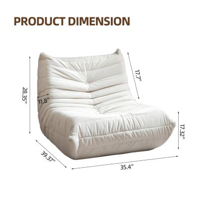 1 Count Fabric Ergonomic Bean Bag Chair Comfort and Style in One
