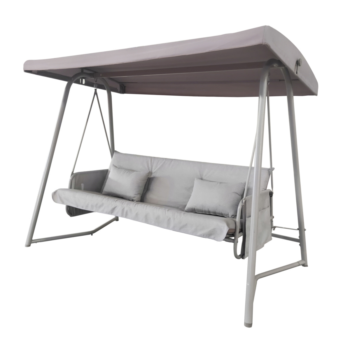 3-in-1 Outdoor Swing Chair Bed with Canopy and Cushion