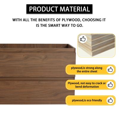 Streamdale 36" Wood Grain Wall-Mounted Bathroom Vanity Cabinet