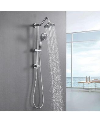 6 Inch Rain Shower Head With Handheld Shower Head Bathroom Rain Shower System