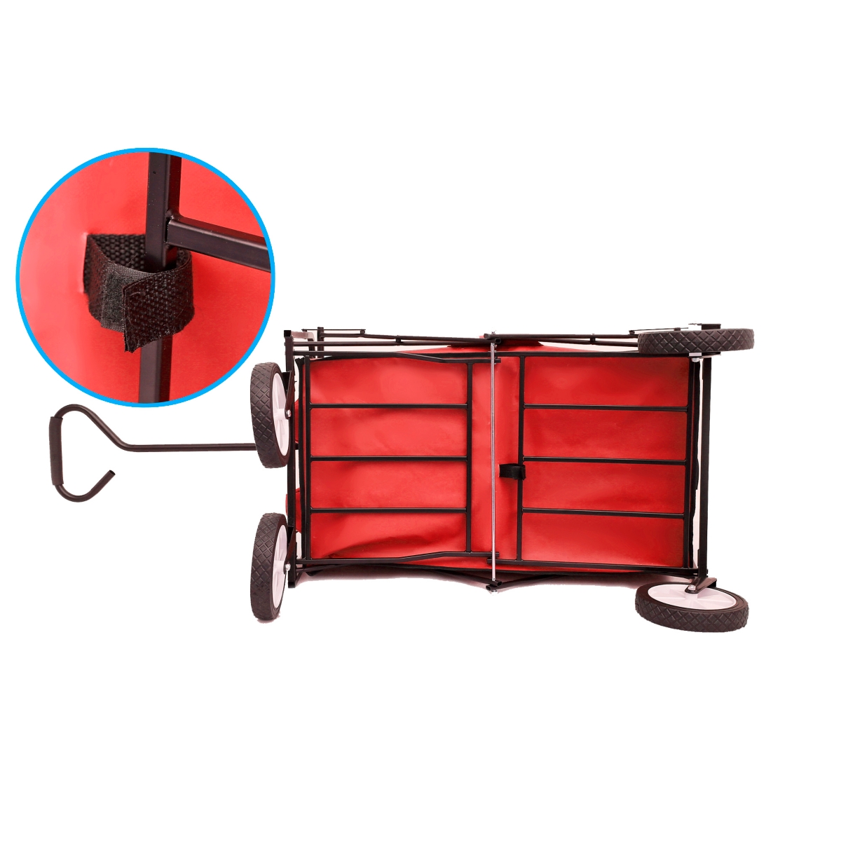 Streamdale Furniture Folding Wagon Garden Shopping Beach Cart - Red
