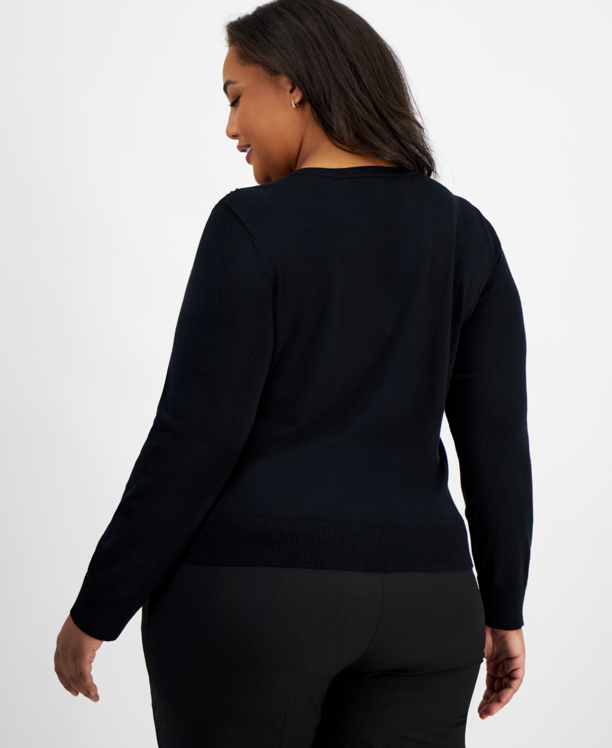 Jm Collection Plus Size Sequined Cardigan, Created for Macy's