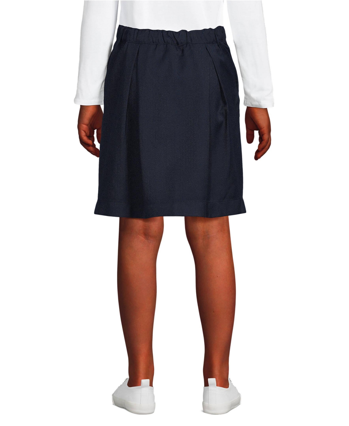 Lands' End Little Girls School Uniform Solid Pleated Skort Top of Knee