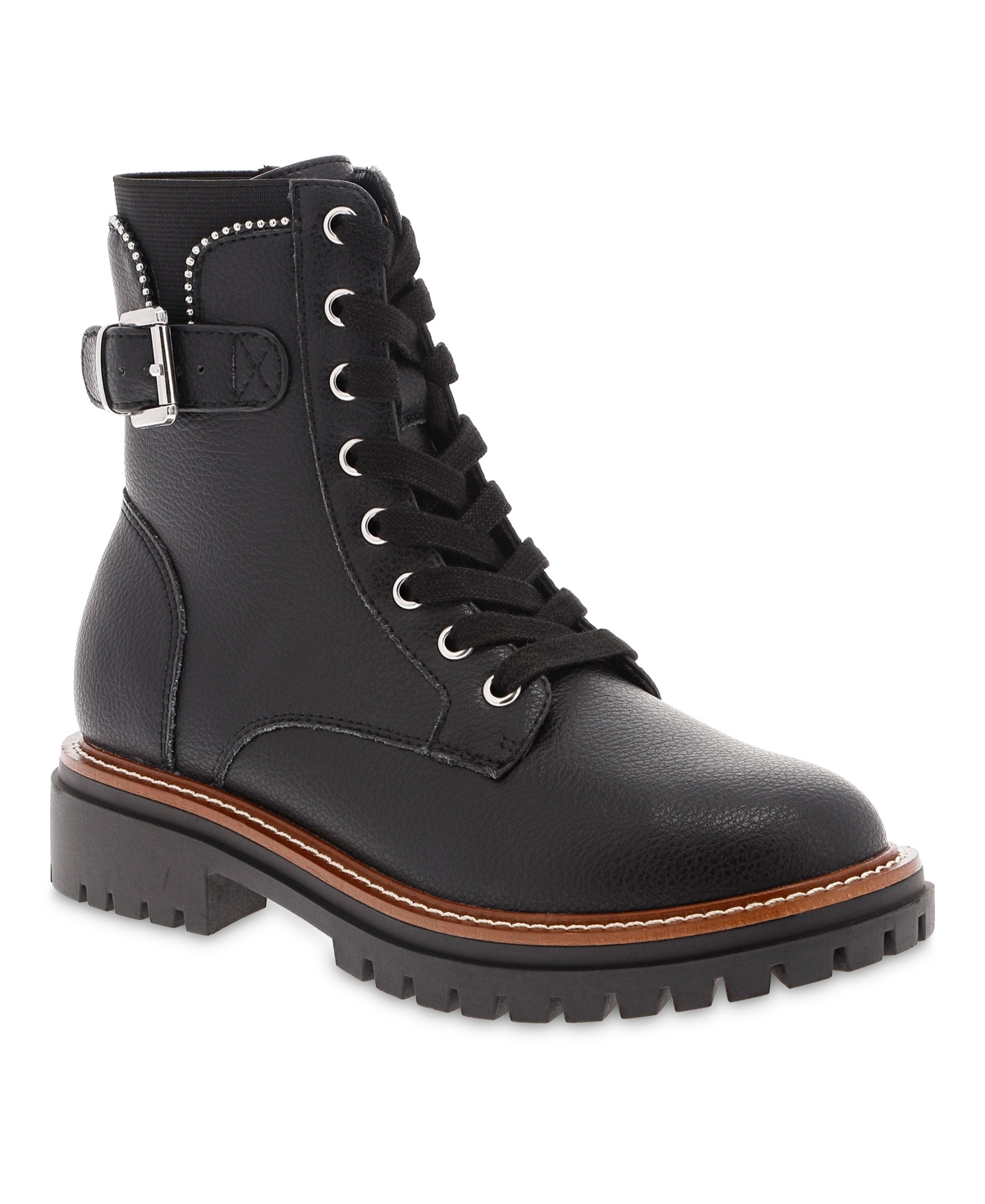 Women's Foster Water-Resistant Leather Combat Boots - Ecru