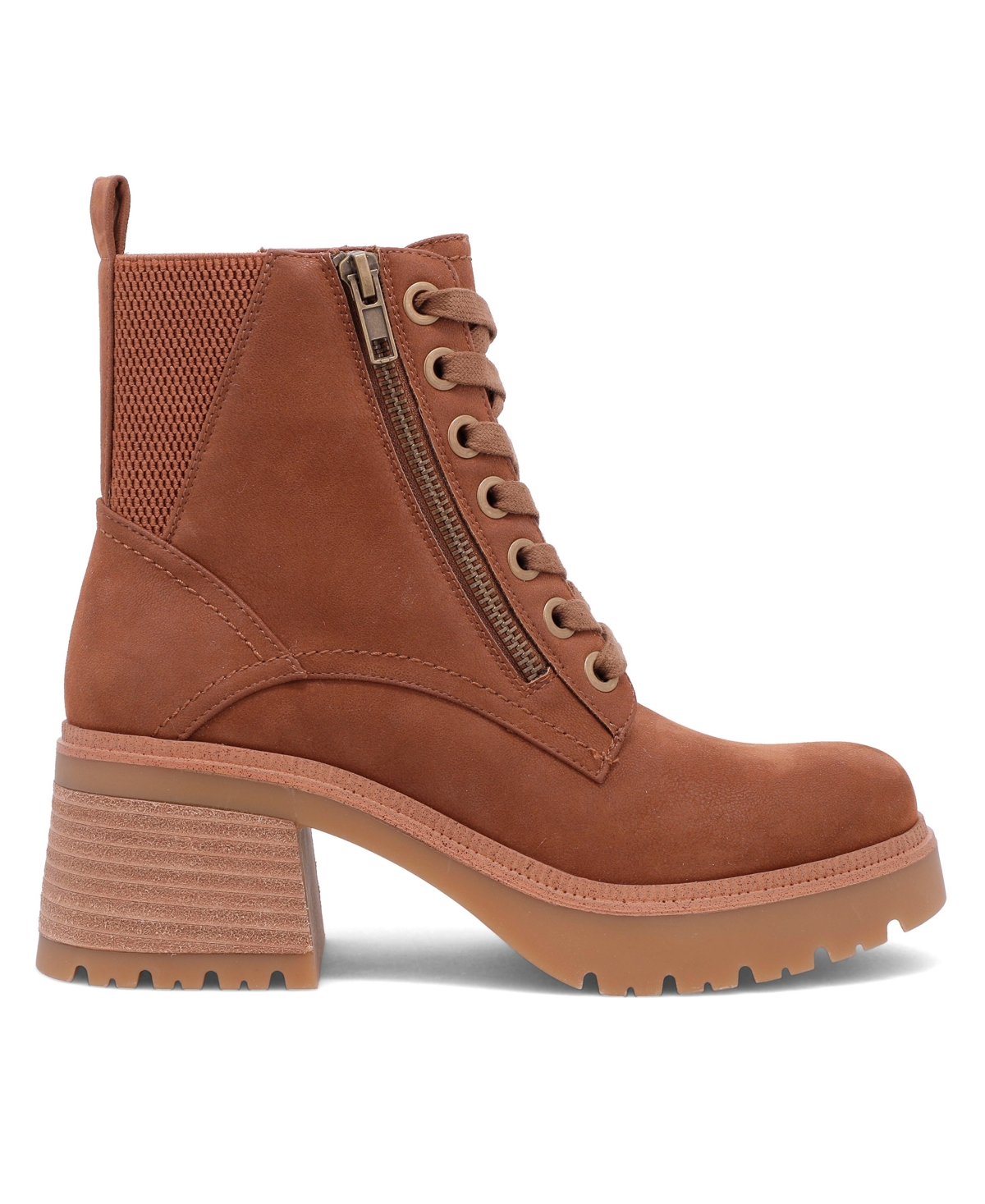Mia Women's Idalia Lug-Sole Lace-Up Combat Booties