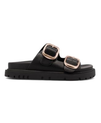 Women's Gen Double Buckle Flat Slide Sandals