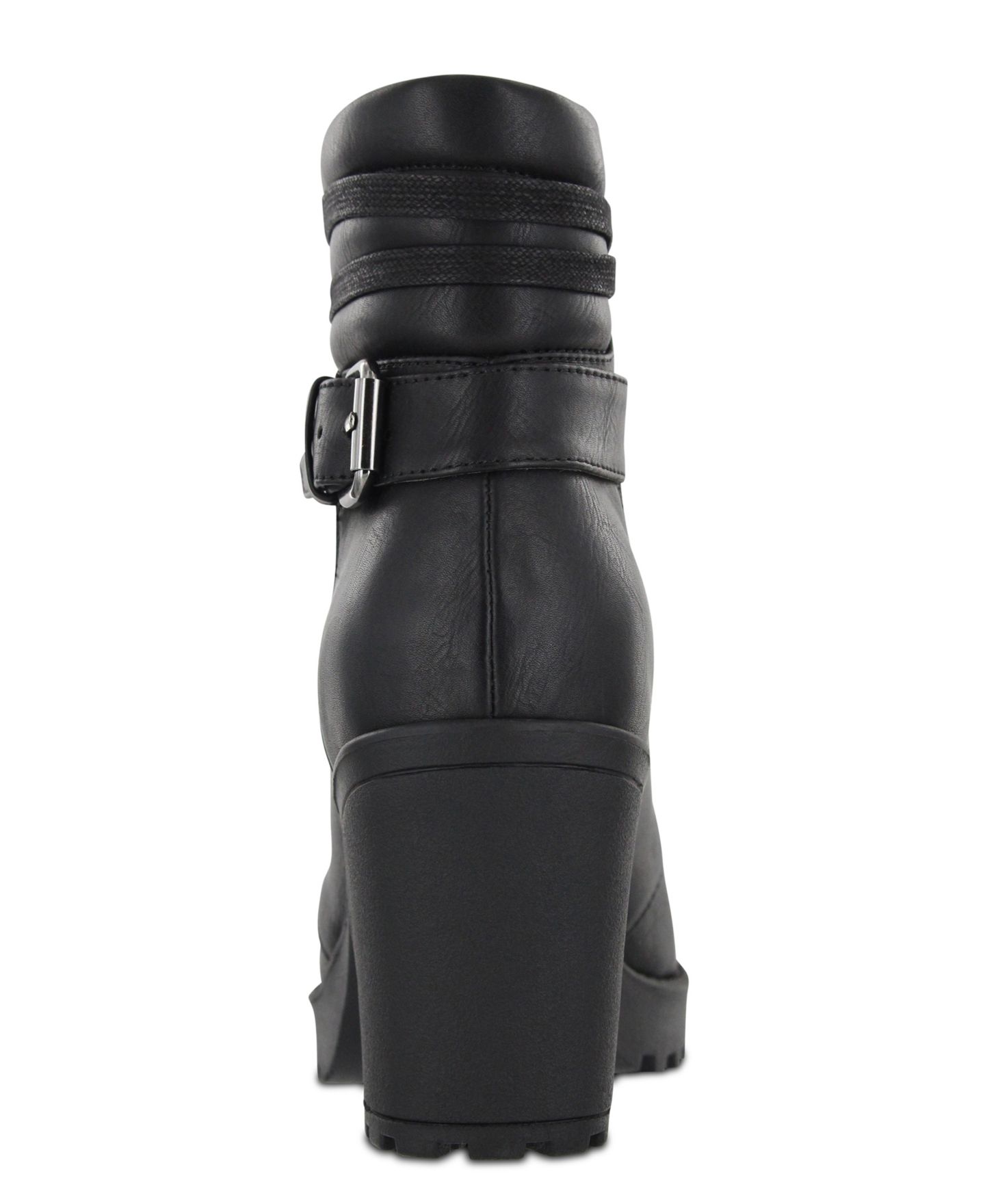 Женские ботинки MIA Annamaria Block Heel Lug Sole Biker, цвет: Чёрный — фото 3