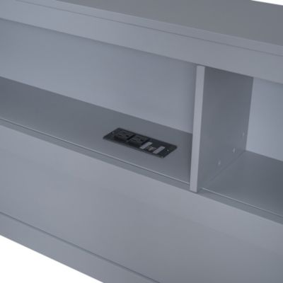 Streamdale White Full Size DayBed with Drawers & USB Charging