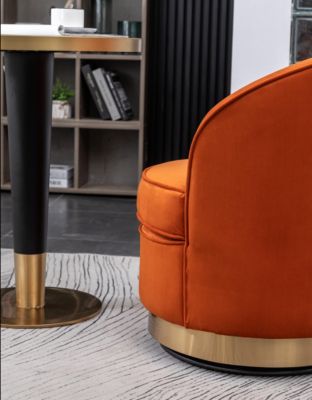 Contemporary Velvet Swivel Chair