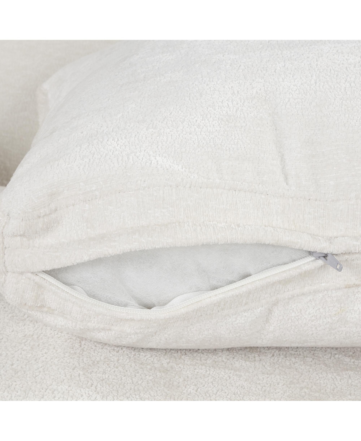 Streamdale Furniture Mid-Century Modern Velvet Accent Armchair, White