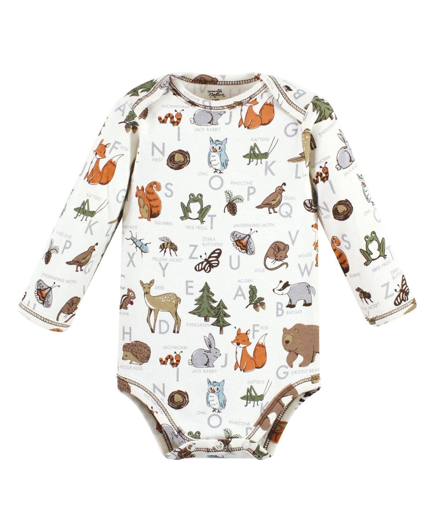 Baby Boys Natural Cotton Long-Sleeve Bodysuits