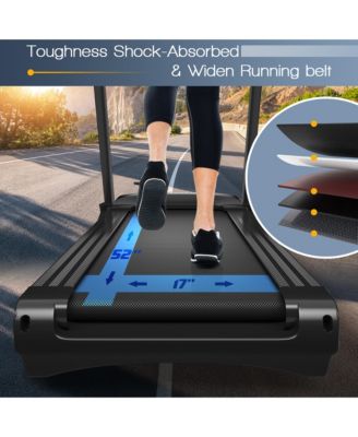 3.75HP Electric Folding Treadmill W/Auto Incline 12 Program APP Control