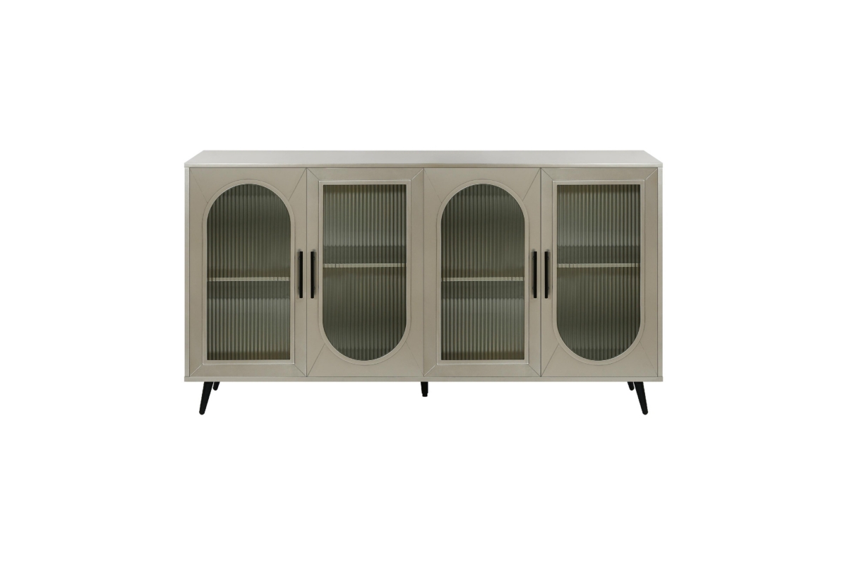 Streamdale Furniture Vintage Multipurpose Storage Sideboard with Glass Door Cabinet