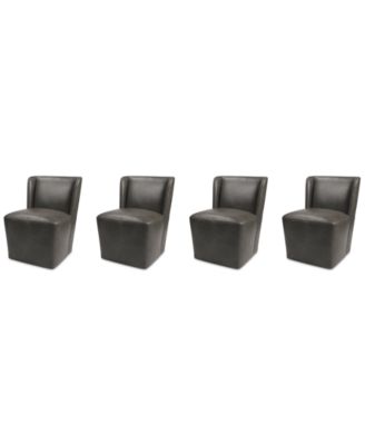 Seham 4-Pc. Faux Leather Dining Chair Set, Created for Macy's