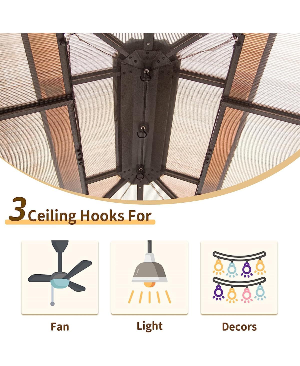 10'X12' Hardtop Gazebo for Outdoor Garden & Patio