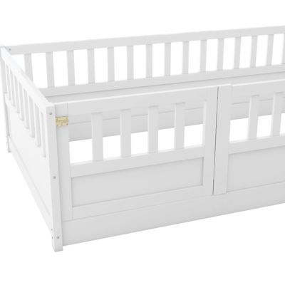 Montessori Twin Floor Bed with Safety Barrier