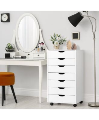 7-Drawer Chest Storage Dresser Floor Cabinet Organizer with Wheels