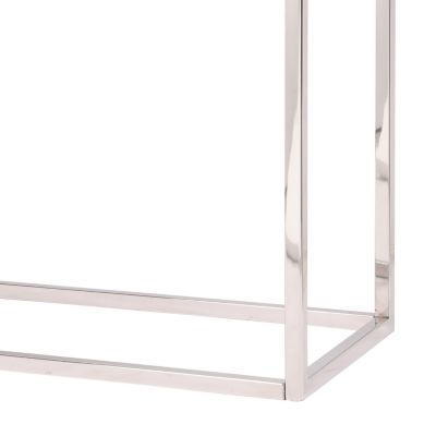 Boho Glam Console Table Handcrafted Recycled Wood & Silver Steel