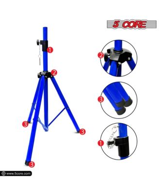 Speaker Stand Tripod Heavy Duty Adjustable Up to 72 Inch DJ Studio Monitor Stands Pole Mount - BLUE - 2PCS