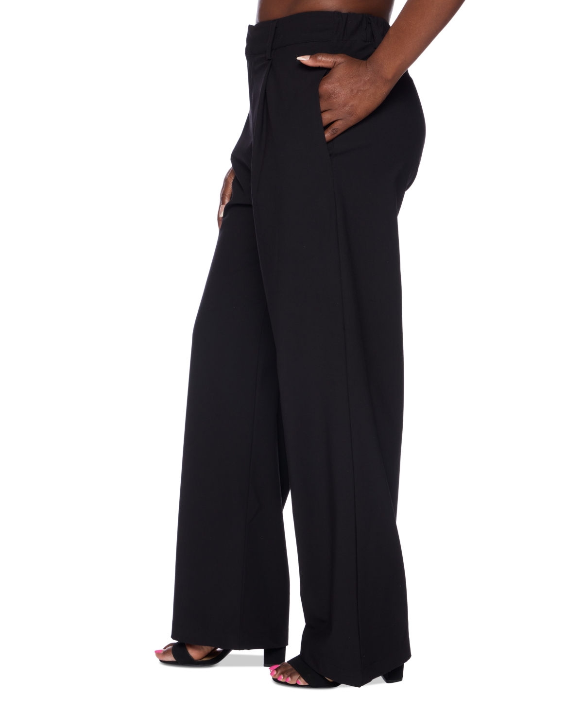 Alex & Sophia Juniors' Pleat-Front Wide-Leg Pants