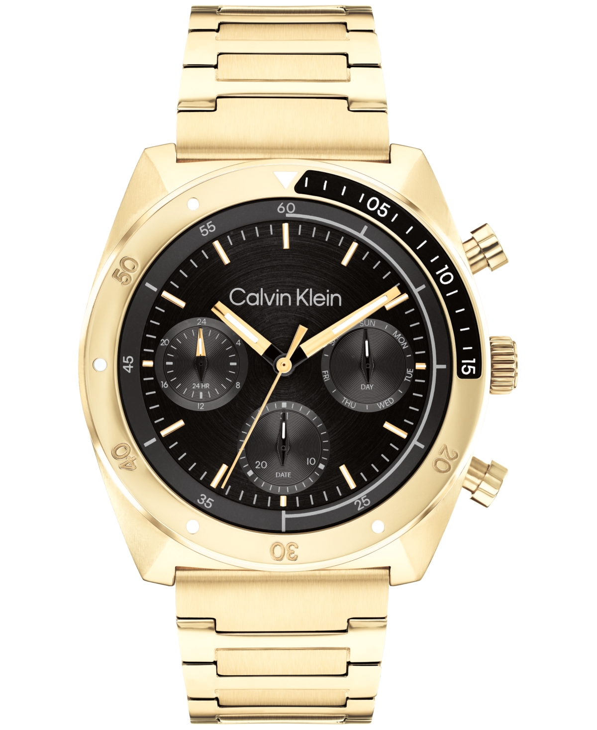 Men's Flex Gold-Tone Stainless Steel Bracelet Watch 42mm - Gold