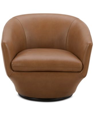 Hemky Leather Swivel Chair Created for Macy s Macy s