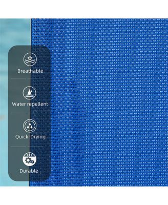 Streamdale Blue Patio Chaise Lounge Set with Table