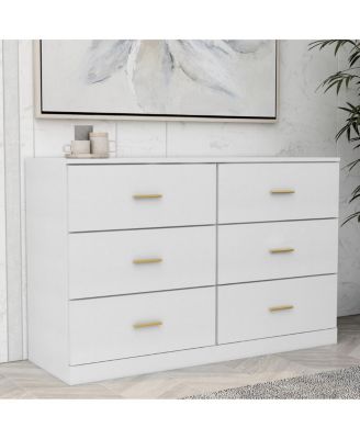 Modern 6-Drawer Dresser Ample Storage, Sturdy & Safe