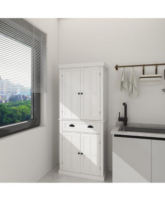 Four-Door, One-Drawer Cabinet, Field Grid Model-White